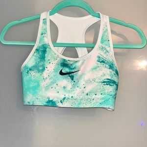 Womens Tie-Dye Reversible Printed Sports Bra